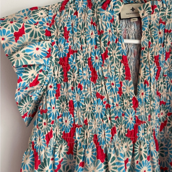 Tuckernuck Floral Top - Red and Turquoise - Picture 2 of 5